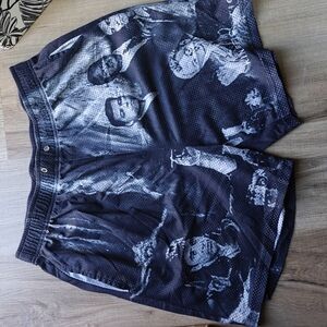 Black Graphic Men's Athletic Shorts